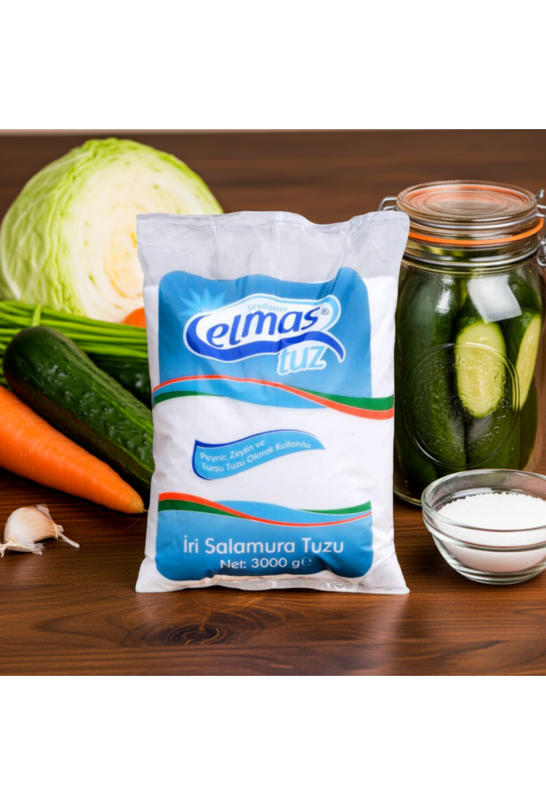 Elmas Tuz İnce Taneli İri Salamura Tuzu 3 KG