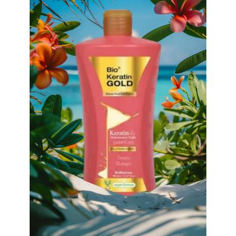 Bio Keratin Gold Keratin  Makademya Yağlı Güçlendirici Etkili Tuzsuz Şampuan 700 ml