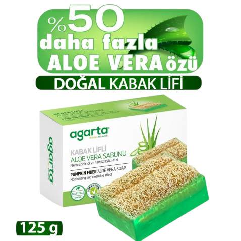 Doğal Kabak Lifli El Yapımı Aloe Vera Sabunu 125 gr.